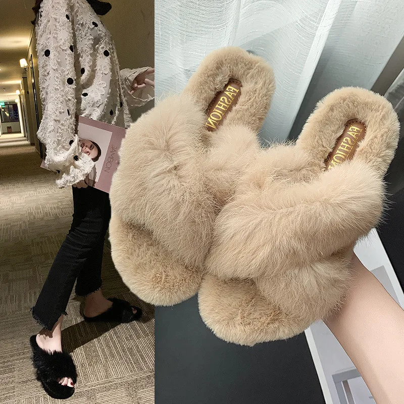 Summer 2020 Women Fur Fluffy Flat Slippers Ladies Slides Furry Plush Hairly Female Casual Woman Shoes Fashion mujer Plus Size
Summer 2020 Women Fur Fluffy Flat Slippers Ladies Slides Furry Plush Hairly Female Casual Woman Shoes Fashion mujer Plus Size