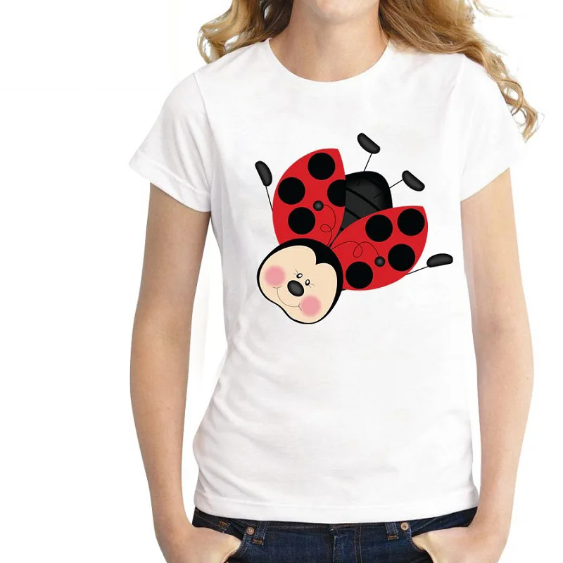 Summer Women T Shirt Cute Short Sleeve O Neck Tops Cartoon Ladybug Print t-shirt Kawaii Girl White Women Clothing HH519
Summer Women T Shirt Cute Short Sleeve O Neck Tops Cartoon Ladybug Print t-shirt Kawaii Girl White Women Clothing HH519