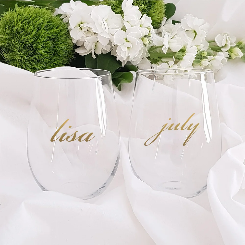 Personalized Name DIY Bridal Party Glass Decal vinyl sticker for Classic Champagne Glasses - Bridal Titles available birthday
Personalized Name DIY Bridal Party Glass Decal vinyl sticker for Classic Champagne Glasses - Bridal Titles available birthday