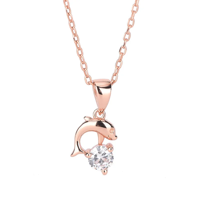 S925 Silver Fashion Creative Necklace Female Short Dolphin Pendant Clavicle Chain Japanese and Korean Jewelry One Drop 
S925 Silver Fashion Creative Necklace Female Short Dolphin Pendant Clavicle Chain Japanese and Korean Jewelry One Drop