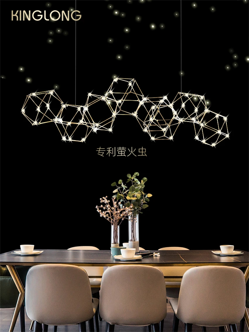 Nordic Geometric Molecule pendant lights Restaurant lamps Bar Firefly Lights dining room Luxury Living Room Art deco LED lights
Nordic Geometric Molecule pendant lights Restaurant lamps Bar Firefly Lights dining room Luxury Living Room Art deco LED lights