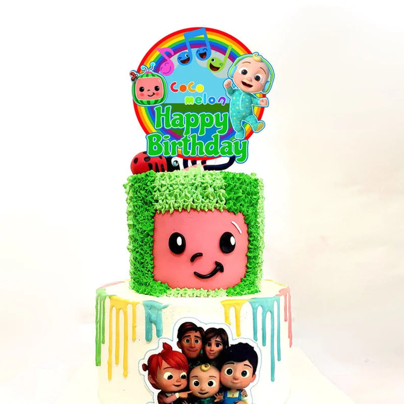 New Cocomelon Happy Birthday Cake Topper Cute Cartoon Cupcake Topper for Kids Girls Birthday Party Cake Decorations Baby Shower
New Cocomelon Happy Birthday Cake Topper Cute Cartoon Cupcake Topper for Kids Girls Birthday Party Cake Decorations Baby Shower
