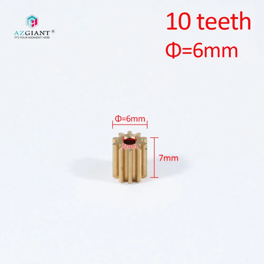 AZGIANT 10 teeth 6mm length international standard universal metal gear for car motor copper pinion brass iron
AZGIANT 10 teeth 6mm length international standard universal metal gear for car motor copper pinion brass iron