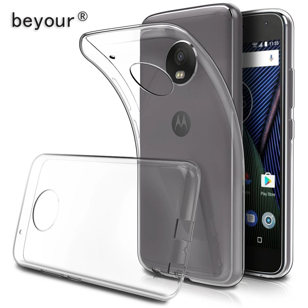 Чехол для Motorola One Vision Прозрачная мягкая задняя крышка из ТПУ Moto G9 G8 G7 Power G6 G5 5g Plus P40