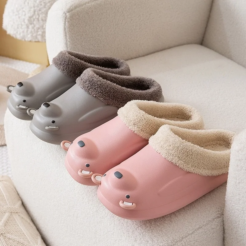 2021 New Waterproof Home Slippers Winter Warm Fur Women Men Couples Casual Shoe Cute Bear Slides Non-Slip Indoor Floor Shoes
2021 New Waterproof Home Slippers Winter Warm Fur Women Men Couples Casual Shoe Cute Bear Slides Non-Slip Indoor Floor Shoes