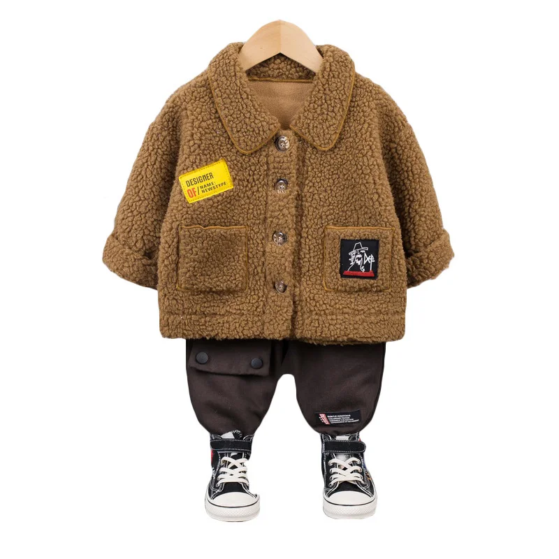 Cute Toddler Kid Boys Clothes Set Turn-down Collar Single Breasted Children Clothing Sets for Boys Warm Thien Baby Outfit Suit
Cute Toddler Kid Boys Clothes Set Turn-down Collar Single Breasted Children Clothing Sets for Boys Warm Thien Baby Outfit Suit