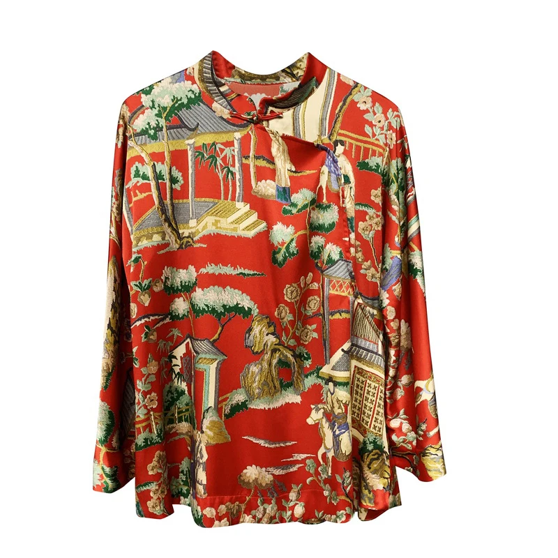 New 100% silk Blouses & Shirts Sense a lot of expensive gas cheongsam printed silk blouse 188557
New 100% silk Blouses & Shirts Sense a lot of expensive gas cheongsam printed silk blouse 188557