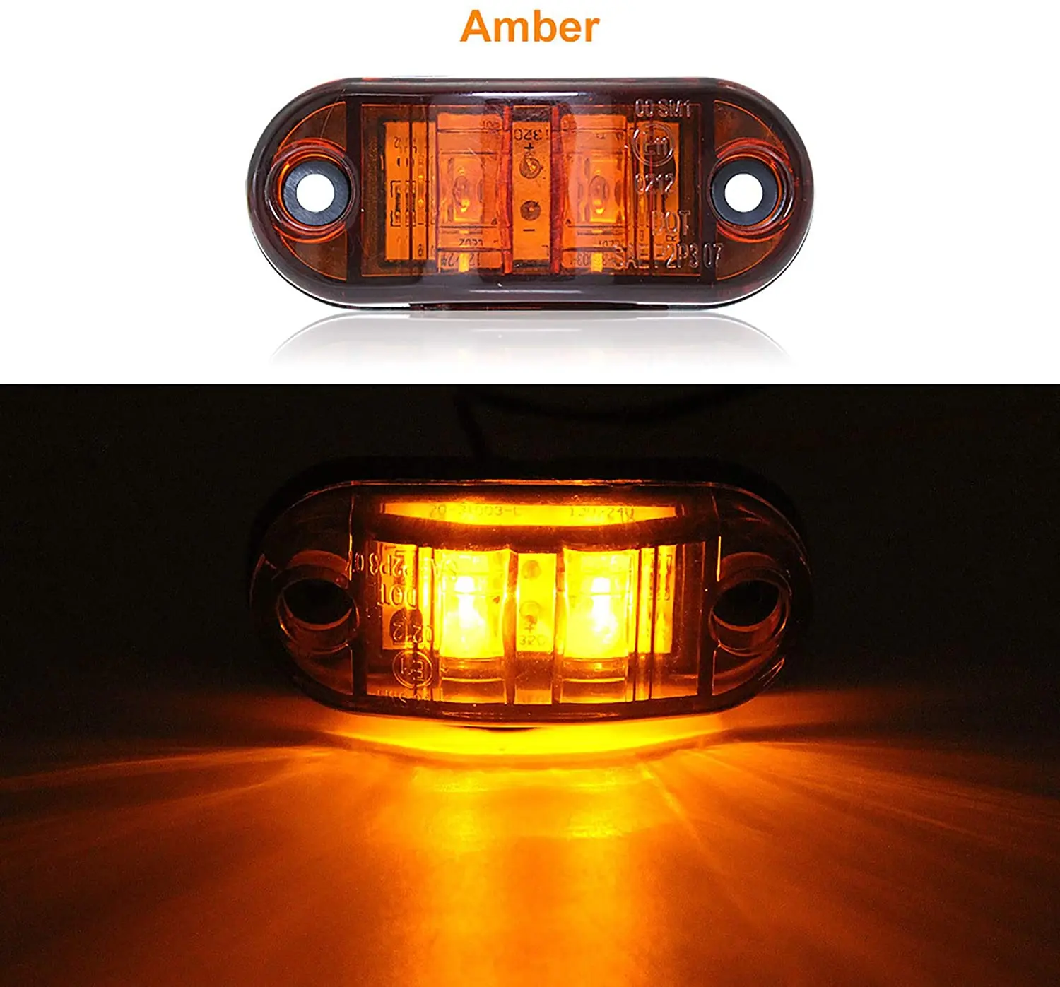 10Pcs Side Marker Lights LED Position Side Lamps Rear Tail 12/24V Amber Universal for Trailer Van Caravan Truck Lorry Car Bus
10Pcs Side Marker Lights LED Position Side Lamps Rear Tail 12/24V Amber Universal for Trailer Van Caravan Truck Lorry Car Bus