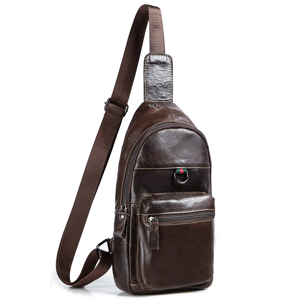 2020 New Leather Zipper Men's Chest Bag Large Capacity Trendy Fashion Messenger Bag Retro Casual All-match Shoulder Bag
2020 New Leather Zipper Men's Chest Bag Large Capacity Trendy Fashion Messenger Bag Retro Casual All-match Shoulder Bag