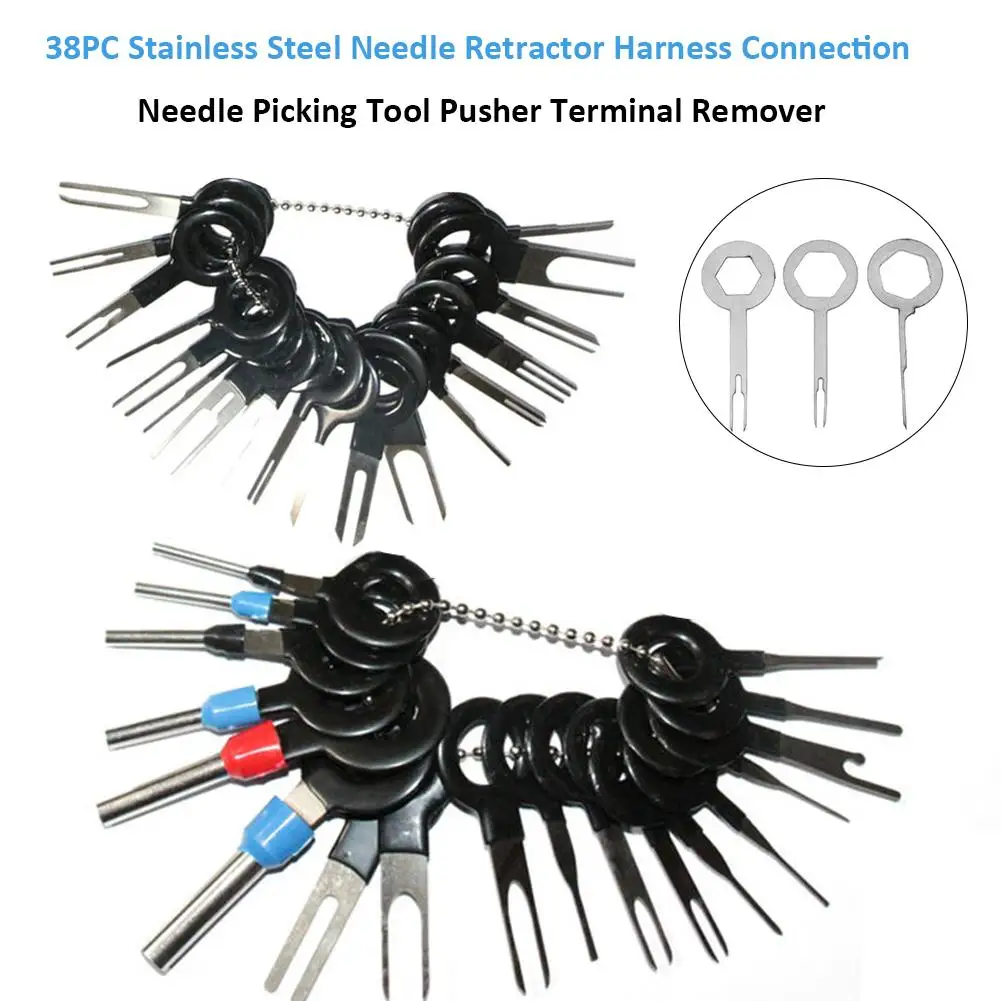 36/38pcs Automotive Plug Terminal Remove Tool Set Key Pin Car Electrical Wire Crimp Connector Extractor Kit Car Accessories
36/38pcs Automotive Plug Terminal Remove Tool Set Key Pin Car Electrical Wire Crimp Connector Extractor Kit Car Accessories