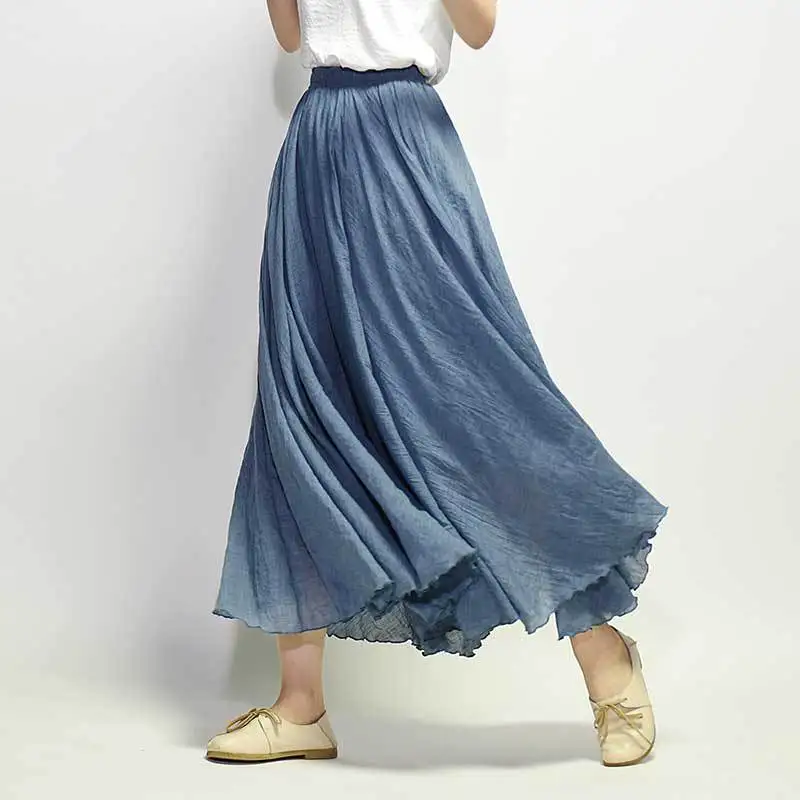 Vintage Cotton Linen Women Skirt High Waisted Elegant Sexy Saia White Black Pleated Skirts Female Maxi Long Skirts Harajuku
Vintage Cotton Linen Women Skirt High Waisted Elegant Sexy Saia White Black Pleated Skirts Female Maxi Long Skirts Harajuku