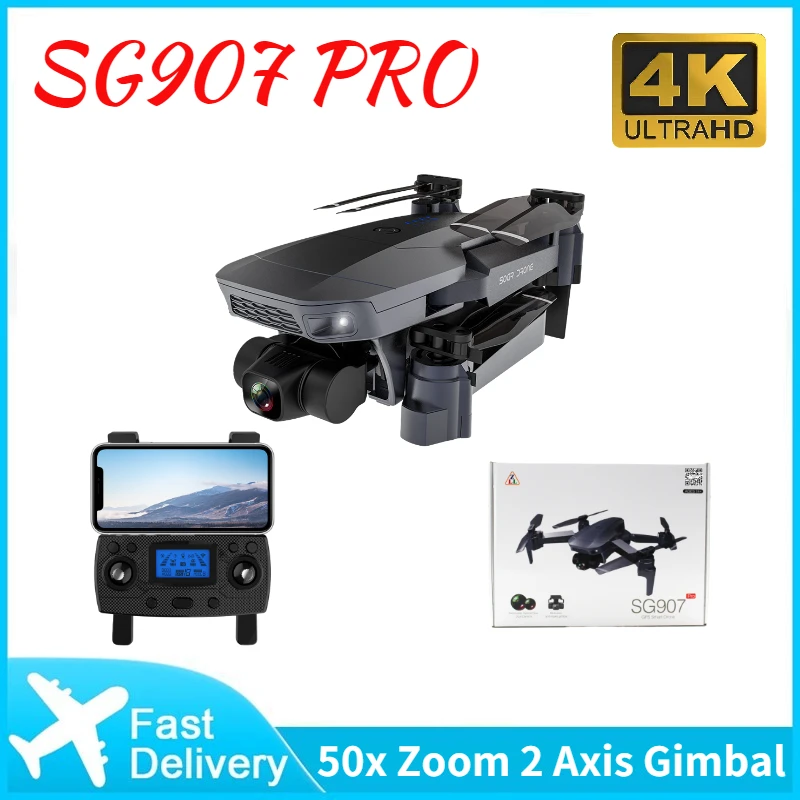 SG907 PRO RC Drone 2 Axis Gimbal Camera 4K HD 5G GPS WIFI Professional Wide Angle FPV Optical Flow RC Quadcopter Dron 50x Zoom
SG907 PRO RC Drone 2 Axis Gimbal Camera 4K HD 5G GPS WIFI Professional Wide Angle FPV Optical Flow RC Quadcopter Dron 50x Zoom