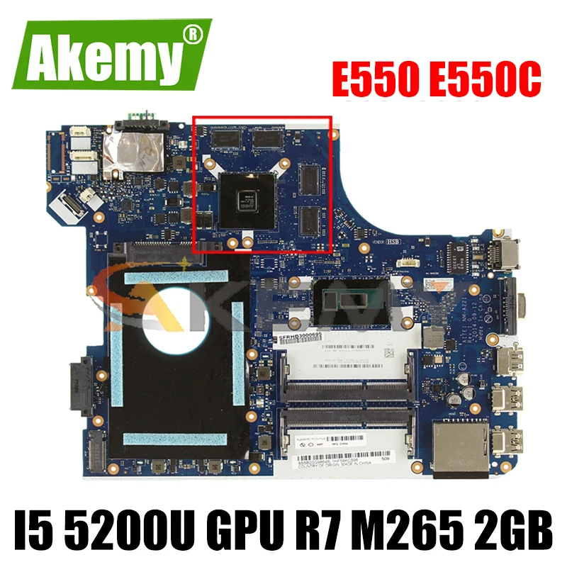 Akemy AITE1 NM-A221 для Lenovo ThinkPad E550 E550C Материнская плата ноутбука 00HT644 процессор I5 5200U GPU R7 M265 2 Гб
Akemy AITE1 NM-A221 для Lenovo ThinkPad E550 E550C Материнская плата ноутбука 00HT644 процессор I5 5200U GPU R7 M265 2 Гб