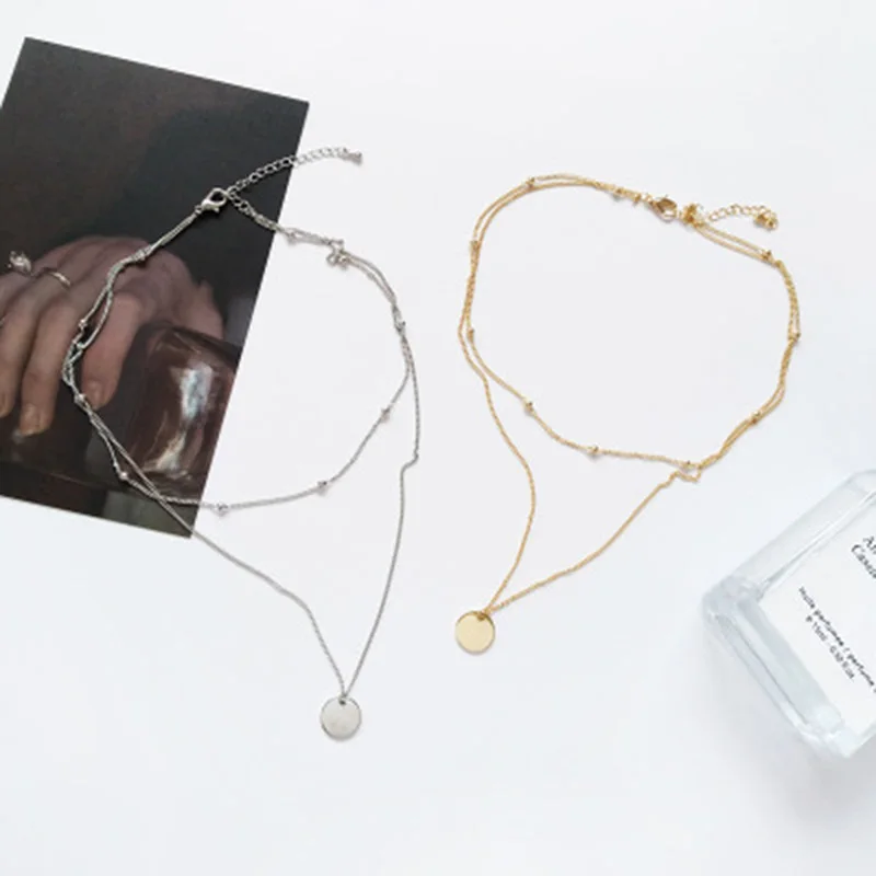 Fashion 2 Layers Pearls Geometric Pendants Necklaces For Women Gold Metal Coin Chain Necklace New Design Jewelry Gift
Fashion 2 Layers Pearls Geometric Pendants Necklaces For Women Gold Metal Coin Chain Necklace New Design Jewelry Gift