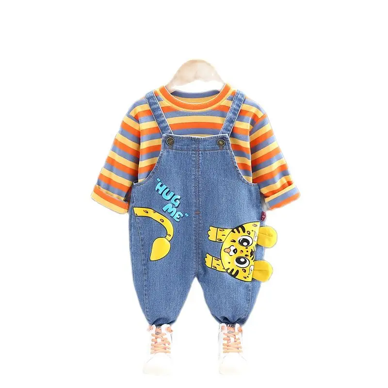 Autumn Kids Clothing Baby Boy Clothes Set Fashion Striped Long Sleeve + Cartoon Tiger Sling Pants Spring Toddler Boys Outfits
Autumn Kids Clothing Baby Boy Clothes Set Fashion Striped Long Sleeve + Cartoon Tiger Sling Pants Spring Toddler Boys Outfits