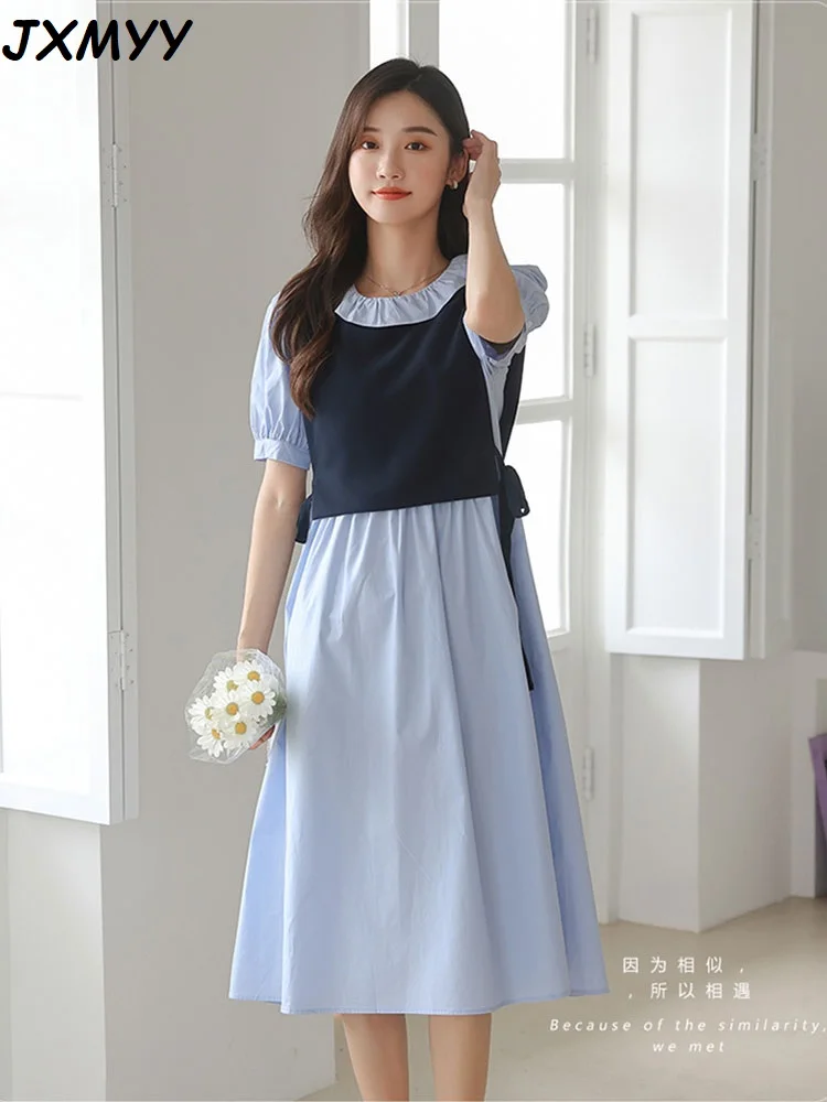 2021 Fashion Casual Temperament Bubble Short-Sleeved Round Neck Splicing Wood Ear Dress Women's Clothing JXMYY
2021 Fashion Casual Temperament Bubble Short-Sleeved Round Neck Splicing Wood Ear Dress Women's Clothing JXMYY