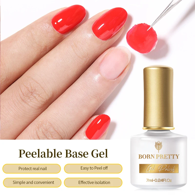BORN PRETTY 7ml Peelable Base Gel Polish Glass Bottle Gel Nail Polish Soak Off UV LED Nail Art Color Gel Varnish 
BORN PRETTY 7ml Peelable Base Gel Polish Glass Bottle Gel Nail Polish Soak Off UV LED Nail Art Color Gel Varnish