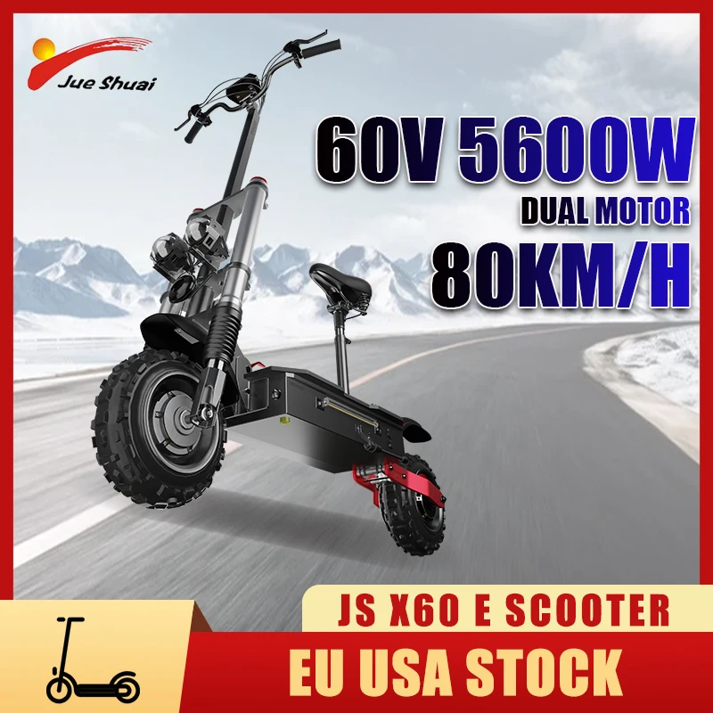 60V5600W Electric Scooter Dual Motor patinete elétrico Adults with Seat 30AH Panasonic Battery 80KM/H Max Europe Stock E Scooter
60V5600W Electric Scooter Dual Motor patinete elétrico Adults with Seat 30AH Panasonic Battery 80KM/H Max Europe Stock E Scooter