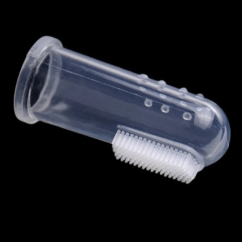 1 супер мягкие пальчиковых зубных щеток щенок Плюшевая собачка игрушечная зубная