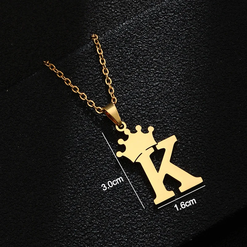 26pcs /lot Alphabet Letter Necklace For Women Fashion Crown Pendant Gold ColorInitials Name Necklace Chain Jewelry Wholesale
26pcs /lot Alphabet Letter Necklace For Women Fashion Crown Pendant Gold ColorInitials Name Necklace Chain Jewelry Wholesale