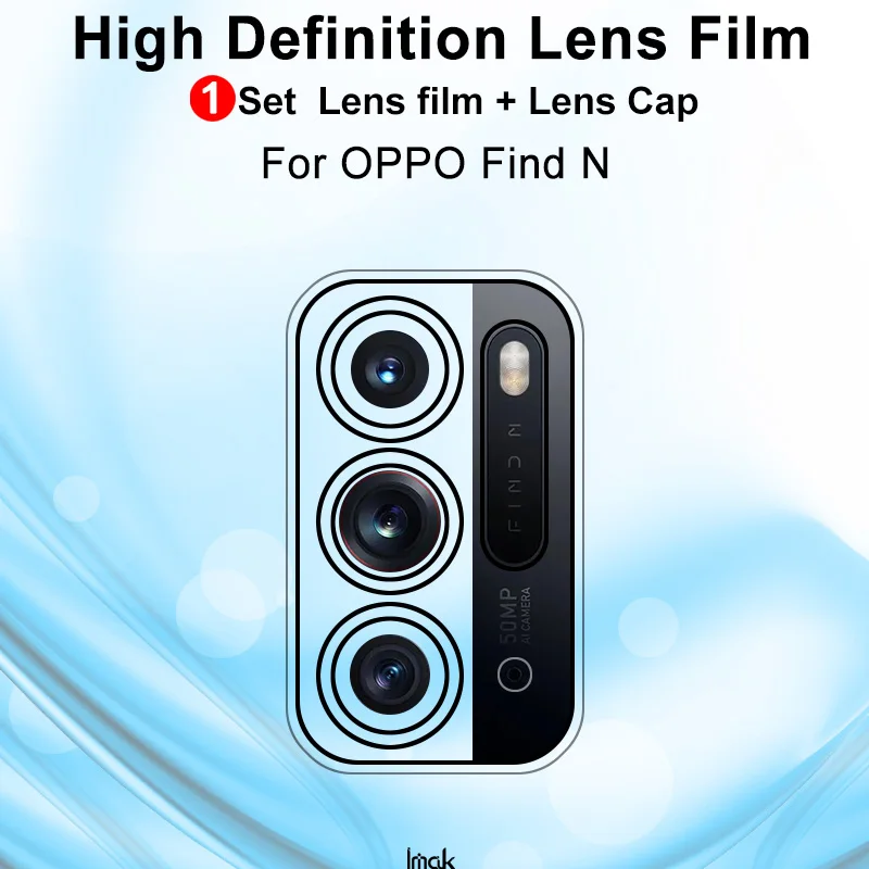 Для OPPO Find N пленка для объектива камеры IMAK прозрачная устойчивая к истиранию