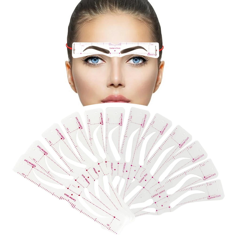 12Pcs/set Reusable Eyebrow Stencil Set Eye Brow DIY Drawing Guide Styling Shaping Grooming Template Card Easy Makeup
12Pcs/set Reusable Eyebrow Stencil Set Eye Brow DIY Drawing Guide Styling Shaping Grooming Template Card Easy Makeup