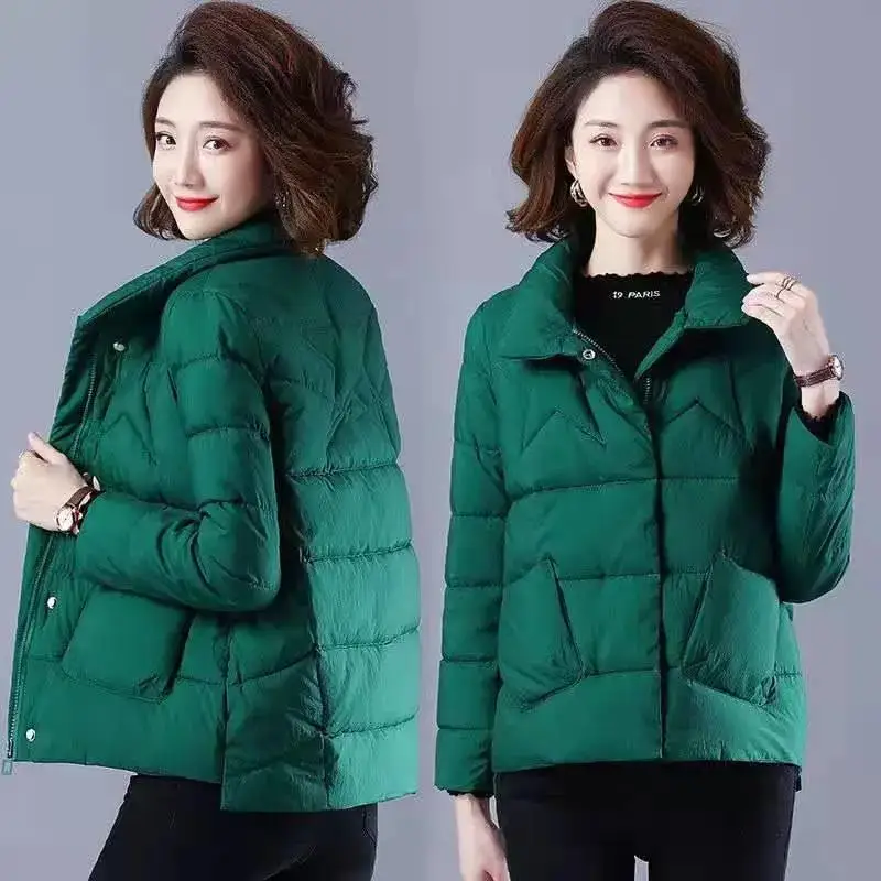Women Cotton Jacket 2021 New Mother Loose Outerwear casaco feminino M-5XL Coat Elegant Black Green Red Padded Jackets Female
Women Cotton Jacket 2021 New Mother Loose Outerwear casaco feminino M-5XL Coat Elegant Black Green Red Padded Jackets Female