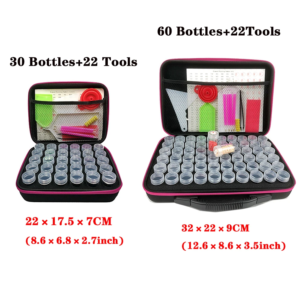 5D Diamond Painting Storage Box Tools Diamond Embroidery Accessories Stone Mosaic Convenience Box 30/60 Bottles with 22pcs Tools
5D Diamond Painting Storage Box Tools Diamond Embroidery Accessories Stone Mosaic Convenience Box 30/60 Bottles with 22pcs Tools