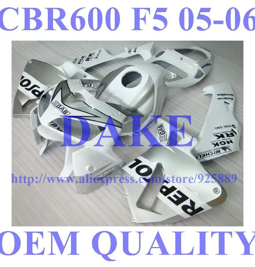 DAKE Injcetion silver white fairing kits #RR2 for HONDA CBR600RR 05 06 F5 CBR600 RR 2005 2006 REPSOL fairings parts +
DAKE Injcetion silver white fairing kits #RR2 for HONDA CBR600RR 05 06 F5 CBR600 RR 2005 2006 REPSOL fairings parts +