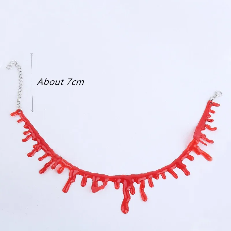 1Pcs New Halloween Decoration Horror Blood Drip Necklace Fake Blood Vampire Fancy Costume Red Necklaces Party Accessories
1Pcs New Halloween Decoration Horror Blood Drip Necklace Fake Blood Vampire Fancy Costume Red Necklaces Party Accessories