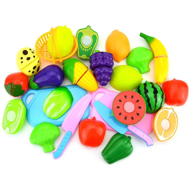 6pcs/set Pretend Play Plastic Food Toy Cutting Fruit Vegetable Children Role Baby Classic Kids Educational | Дом и сад