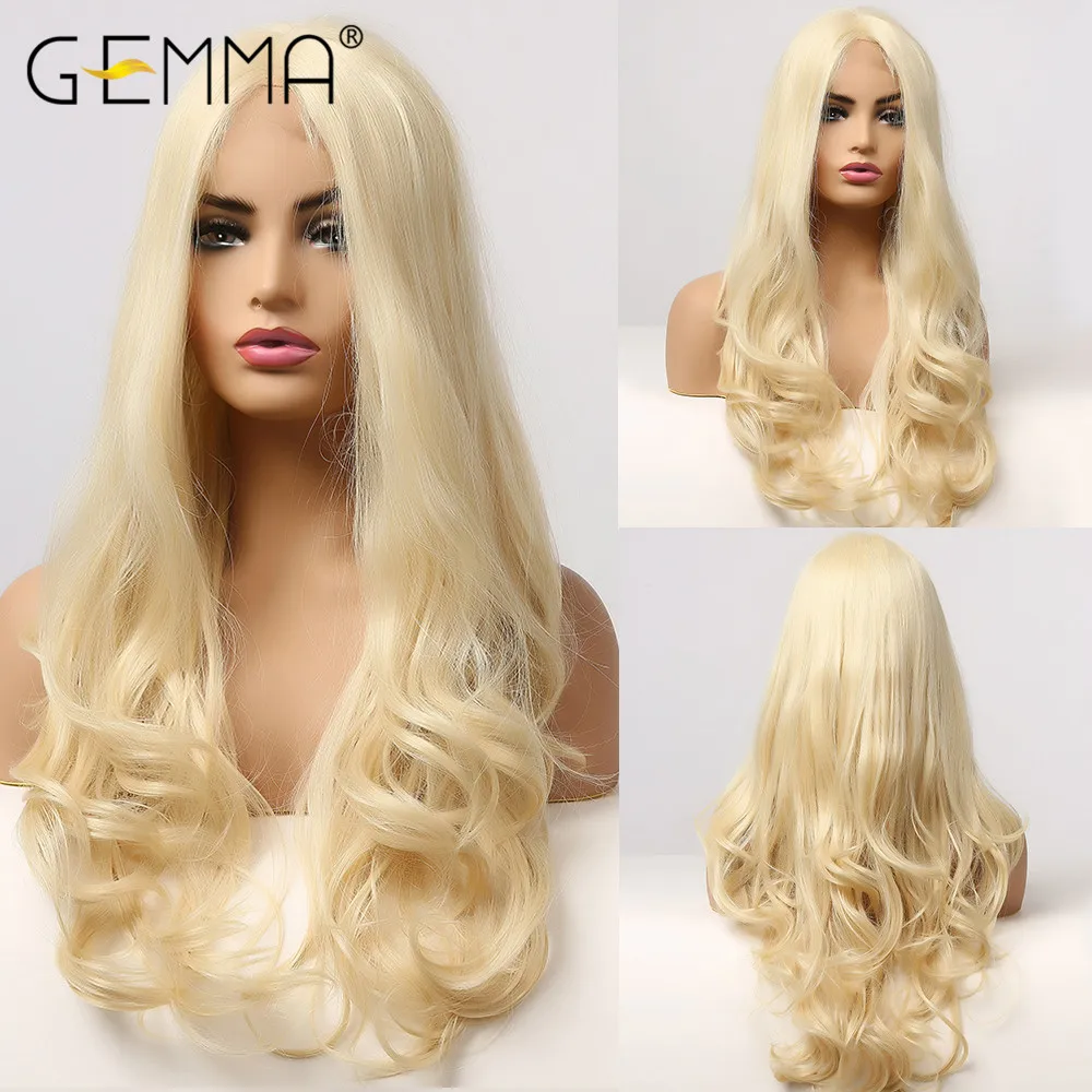 GEMMA Platinum Blonde Natural Wavy Synthetic Lace Front Wig for Women Middle Part Long Lace Part Wigs Cosplay Heat Resistant
GEMMA Platinum Blonde Natural Wavy Synthetic Lace Front Wig for Women Middle Part Long Lace Part Wigs Cosplay Heat Resistant
