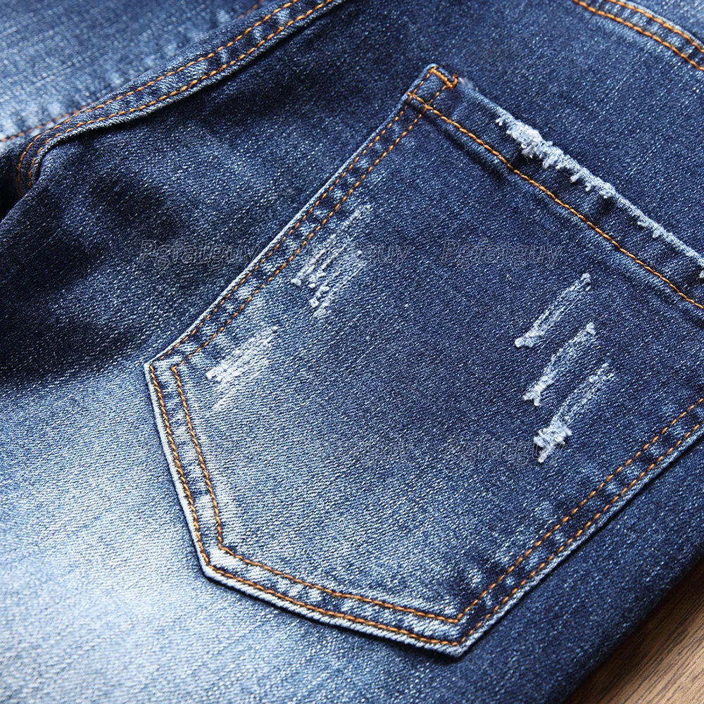Jeans For Men New Straight Printing Dyeing White Slim Stretch Pants Trendy Denim Trousers Autumn Streetwear Male Clothing
Jeans For Men New Straight Printing Dyeing White Slim Stretch Pants Trendy Denim Trousers Autumn Streetwear Male Clothing