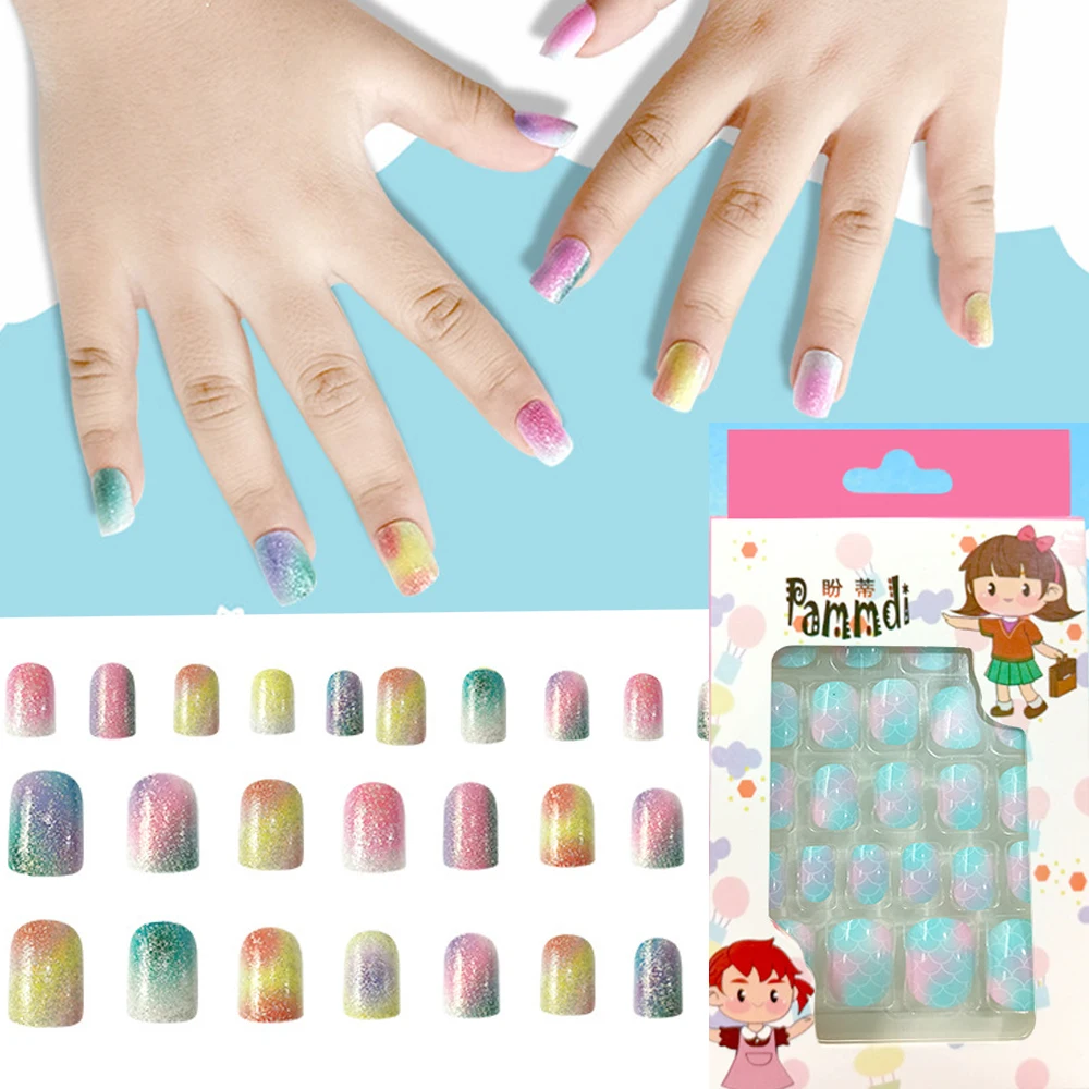 Colorful Baby False Nail Tips Lovely Press On Fake Nails Self-adhesive Artificial Nail for Kids Little Girls 24Pcs/Box
Colorful Baby False Nail Tips Lovely Press On Fake Nails Self-adhesive Artificial Nail for Kids Little Girls 24Pcs/Box