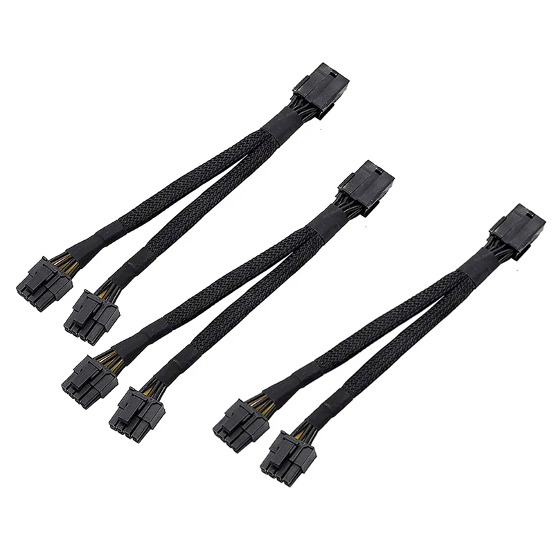 3PCS GPU PCIe 8 Pin Female to Dual 2X 8 Pin (6+2) Male PCI Express Power Adapter Braided Y-Splitter Extension Cable,20cm
3PCS GPU PCIe 8 Pin Female to Dual 2X 8 Pin (6+2) Male PCI Express Power Adapter Braided Y-Splitter Extension Cable,20cm