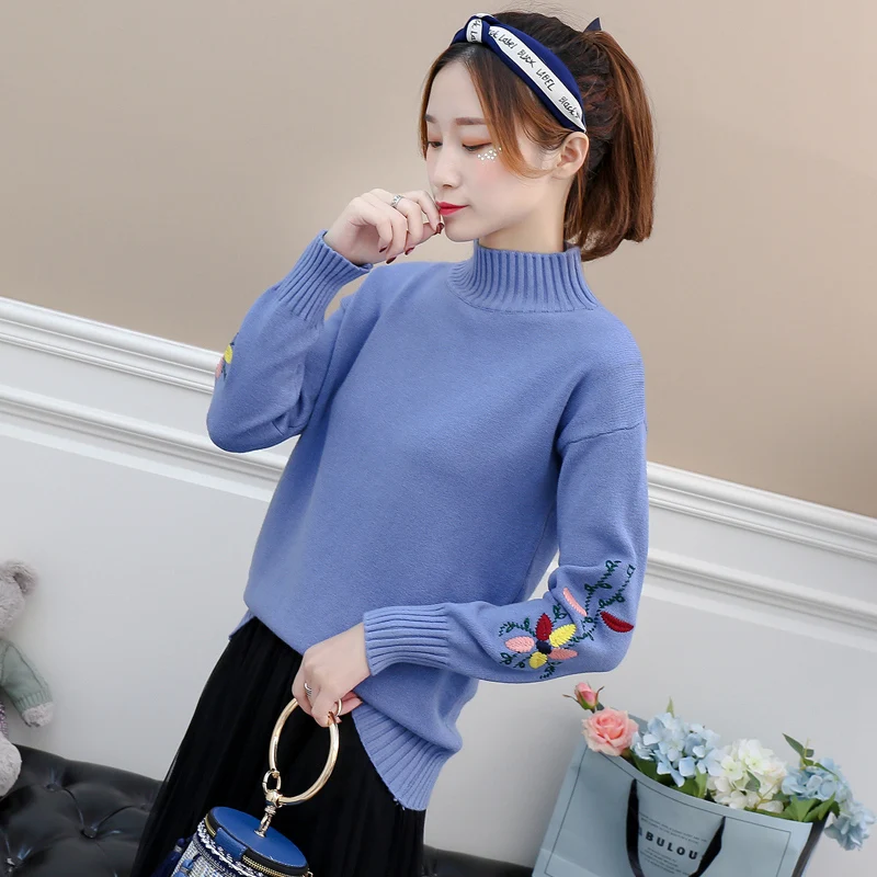 Women Pullover Loose Embroidery Knitted Solid Color Long Sleeve Jumper Streetwear Sweaters Tops Pullovers Female Clothes Autumn
Women Pullover Loose Embroidery Knitted Solid Color Long Sleeve Jumper Streetwear Sweaters Tops Pullovers Female Clothes Autumn