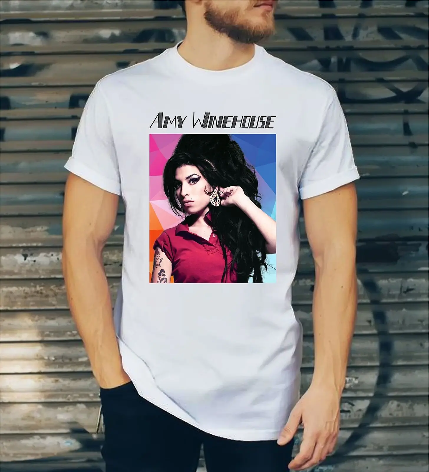 Amy Winehouse футболка английская душа Блюз поп музыка мужская Размер S 3XL|Мужские