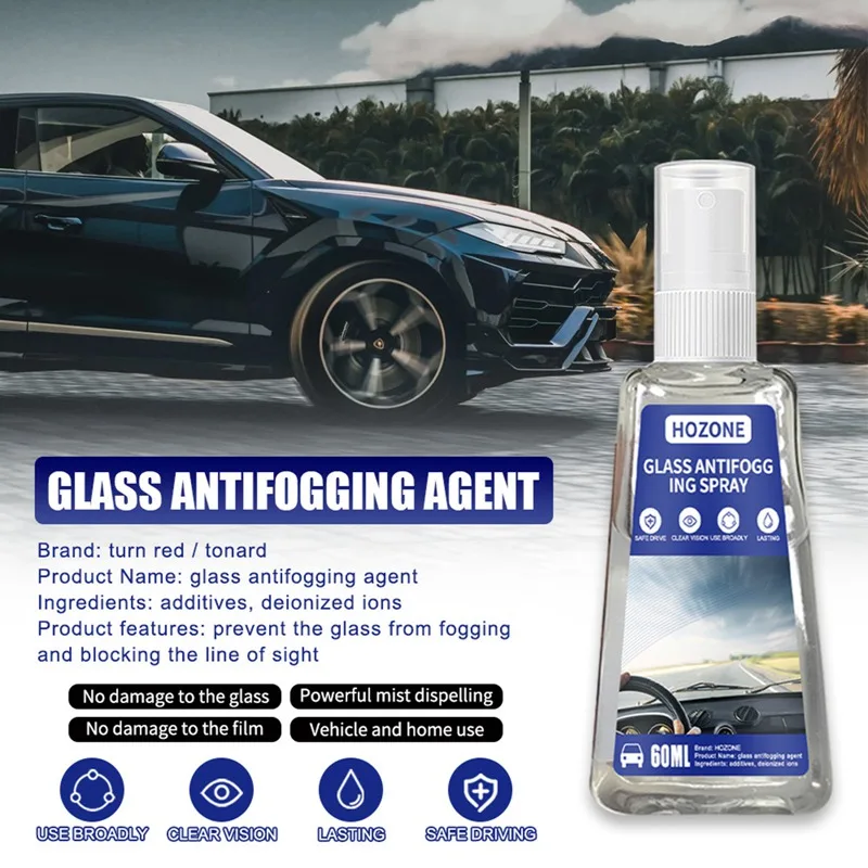

For Car Windshield Water Rain Repellent Spray Window Rear View Mirror Hydrophobic Coating Agent Cleaner Glass Rainproof 60/30ML
