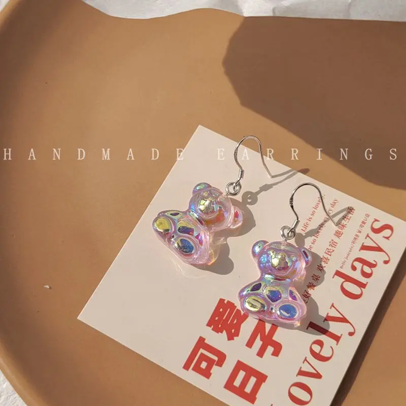 Bears Dangle Earrings Sweet Resin Mermaid Colors Childlike Cute Earrings Sweet Ear Jewelry Gift for Girls Women Wholesale
Bears Dangle Earrings Sweet Resin Mermaid Colors Childlike Cute Earrings Sweet Ear Jewelry Gift for Girls Women Wholesale