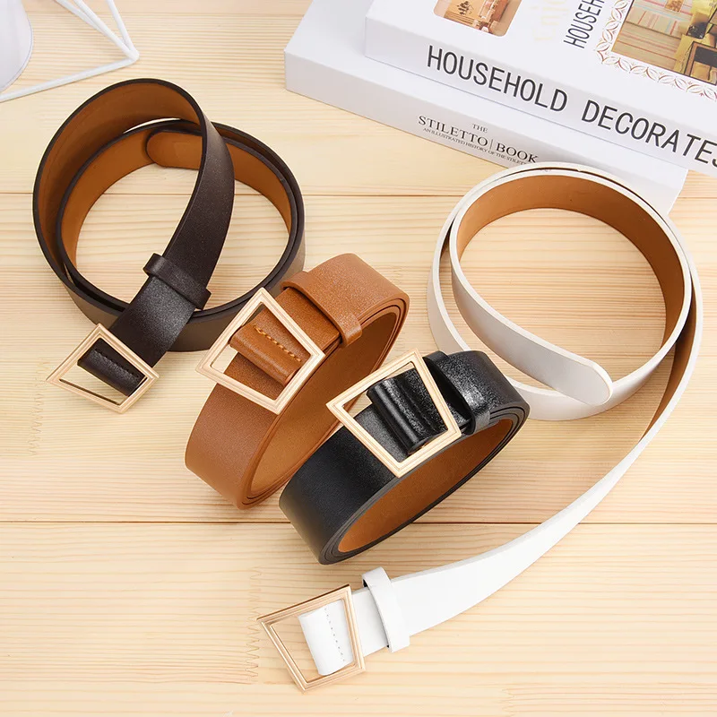 Women's belt pu non-porous alloy trapezoid buckle simple wild casual youth fashion decorative pants PU fashion 3 cm width belt
Women's belt pu non-porous alloy trapezoid buckle simple wild casual youth fashion decorative pants PU fashion 3 cm width belt