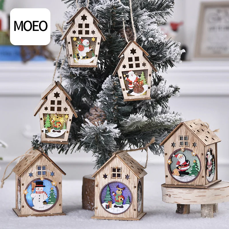 Christmas gifts wooden luminous cabin Christmas Tree Pendant children's hand made DIY gift window decoration Ornament Gift
Christmas gifts wooden luminous cabin Christmas Tree Pendant children's hand made DIY gift window decoration Ornament Gift