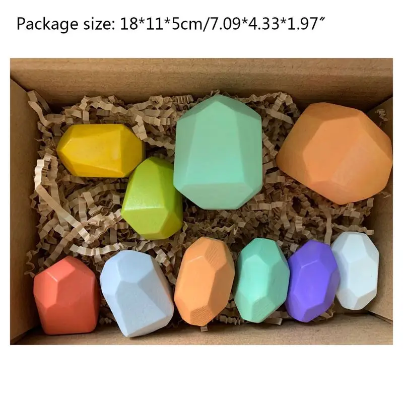 10 Pcs Children Wooden Colored Stone Stacking Game Building Block Kids Creative Educational Toys
10 Pcs Children Wooden Colored Stone Stacking Game Building Block Kids Creative Educational Toys