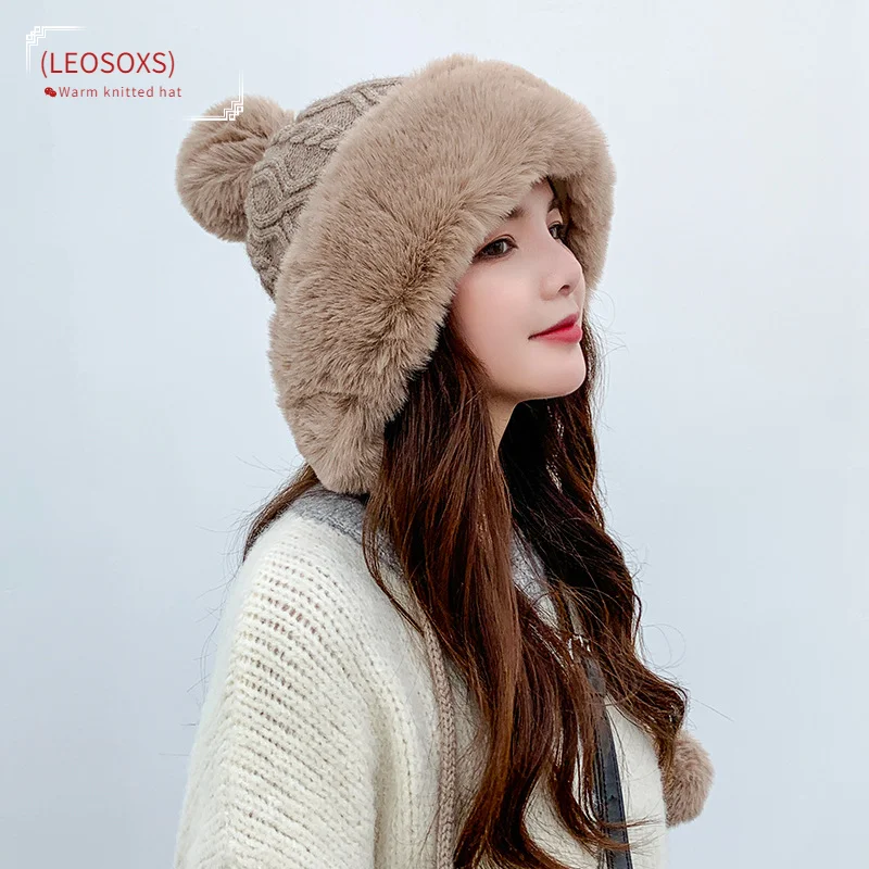 Elegant Girls Thicken Ski Snow Cap New Fashion PomPoms Winter Women Beanie Hats Female Skullies Warm Knit Hat Soft Outdoor Cap
Elegant Girls Thicken Ski Snow Cap New Fashion PomPoms Winter Women Beanie Hats Female Skullies Warm Knit Hat Soft Outdoor Cap