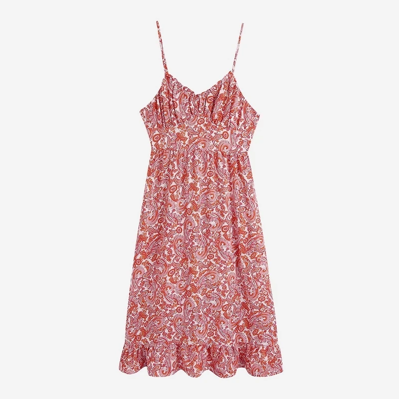 Spaghetti Strap Dress Women Summer 2022 New Fashion Floral Prints Mid-Calf Female Casual Midi Vestido
Spaghetti Strap Dress Women Summer 2022 New Fashion Floral Prints Mid-Calf Female Casual Midi Vestido
