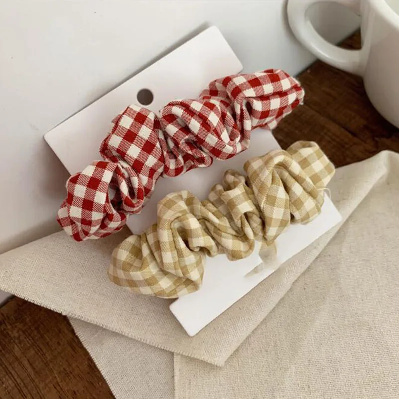 2Pcs/set Plaid Hair Rope Elastic Scrunchies Hair Bands Hair Rings Rubber Band for Girls Fashion Hair Accessories
2Pcs/set Plaid Hair Rope Elastic Scrunchies Hair Bands Hair Rings Rubber Band for Girls Fashion Hair Accessories