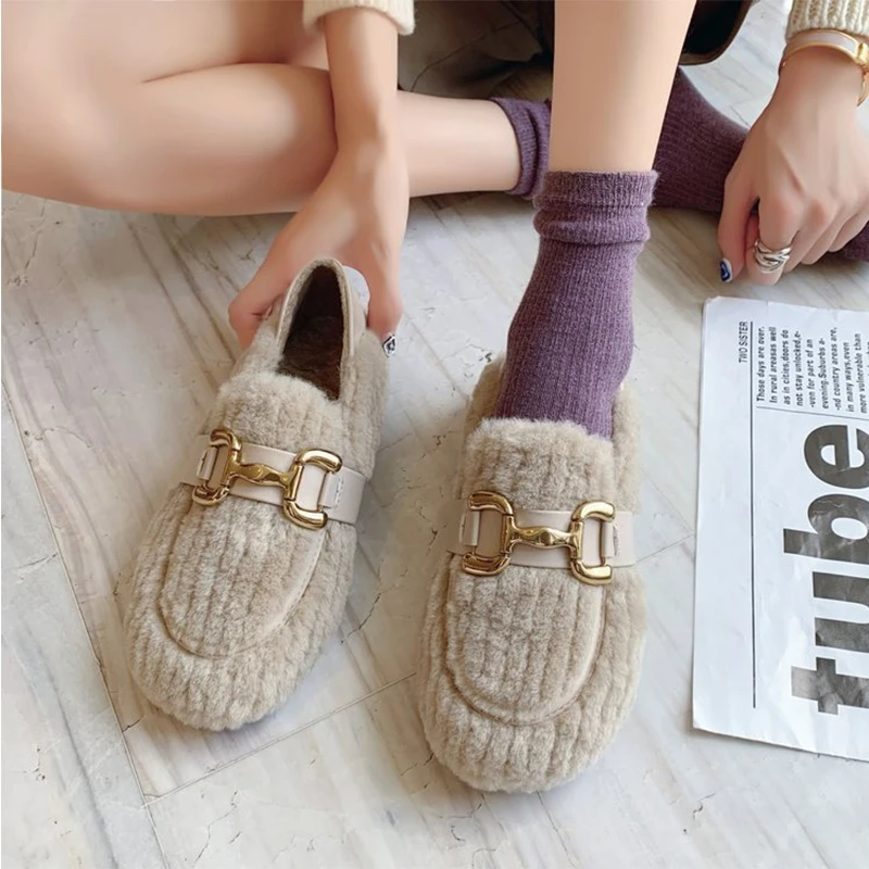 Women Shoes Women Outer Wear Thick-soled Increased Plush Shoes 2022 New Plus Velvet Thick Warm Cotton Shoes Zapatos Planos
Women Shoes Women Outer Wear Thick-soled Increased Plush Shoes 2022 New Plus Velvet Thick Warm Cotton Shoes Zapatos Planos