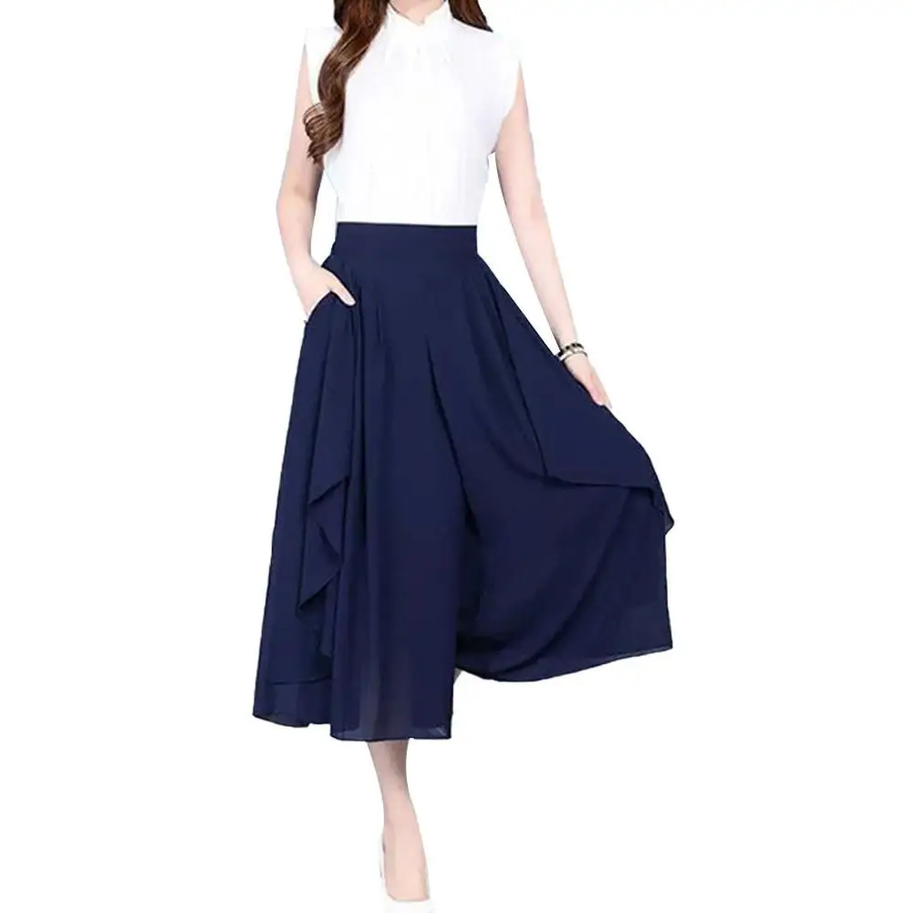 2021 Summer New Fashion Women Pants Casual Solid Color High Waist Elastic Waistband Wide Leg Loose Cropped Skirt Pants
2021 Summer New Fashion Women Pants Casual Solid Color High Waist Elastic Waistband Wide Leg Loose Cropped Skirt Pants