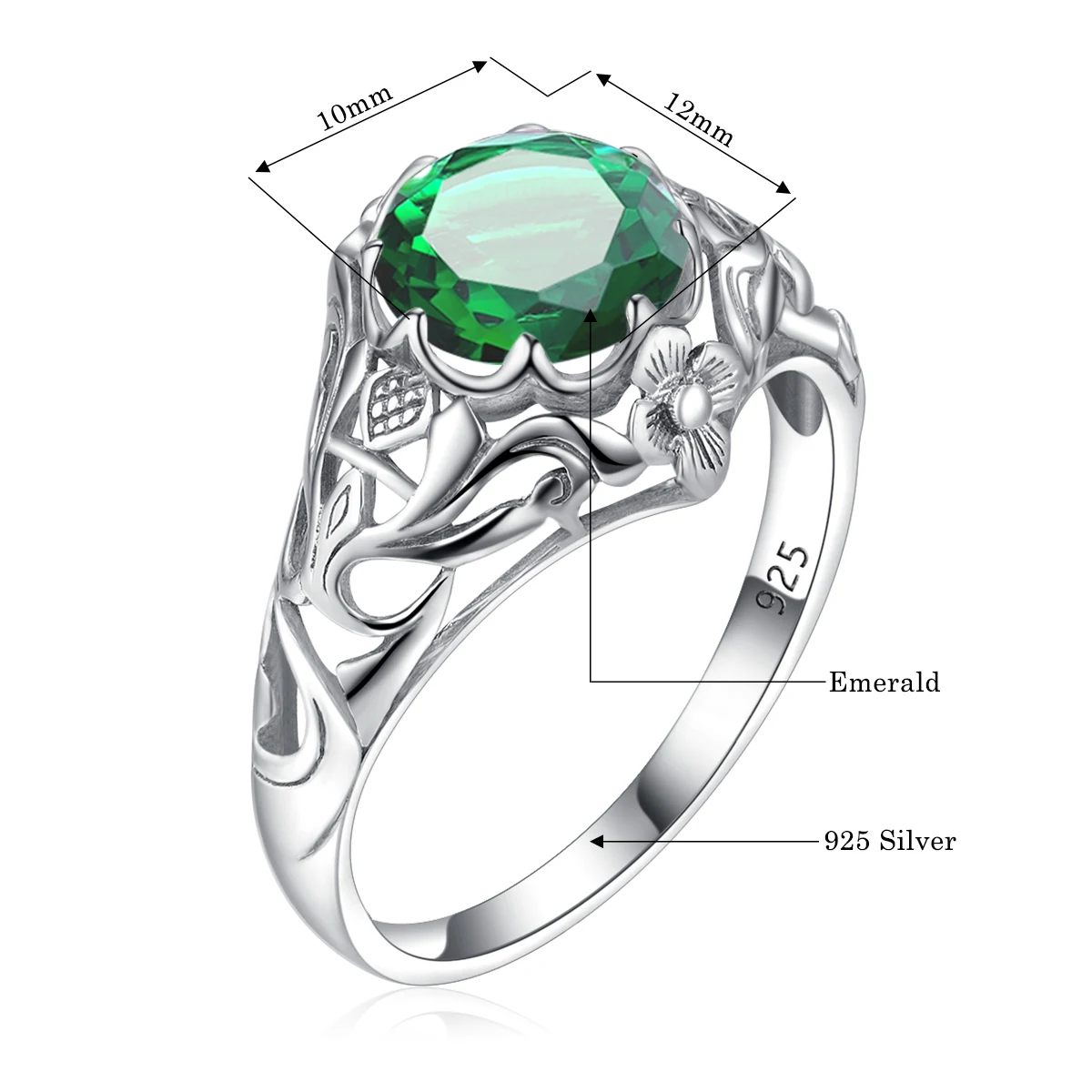 Silver Chakra Sterling Silver Rings For Women Classic Green Emerald Ring Prong Setting Round Gemstone 925 Silver Fine Jewelry
Silver Chakra Sterling Silver Rings For Women Classic Green Emerald Ring Prong Setting Round Gemstone 925 Silver Fine Jewelry