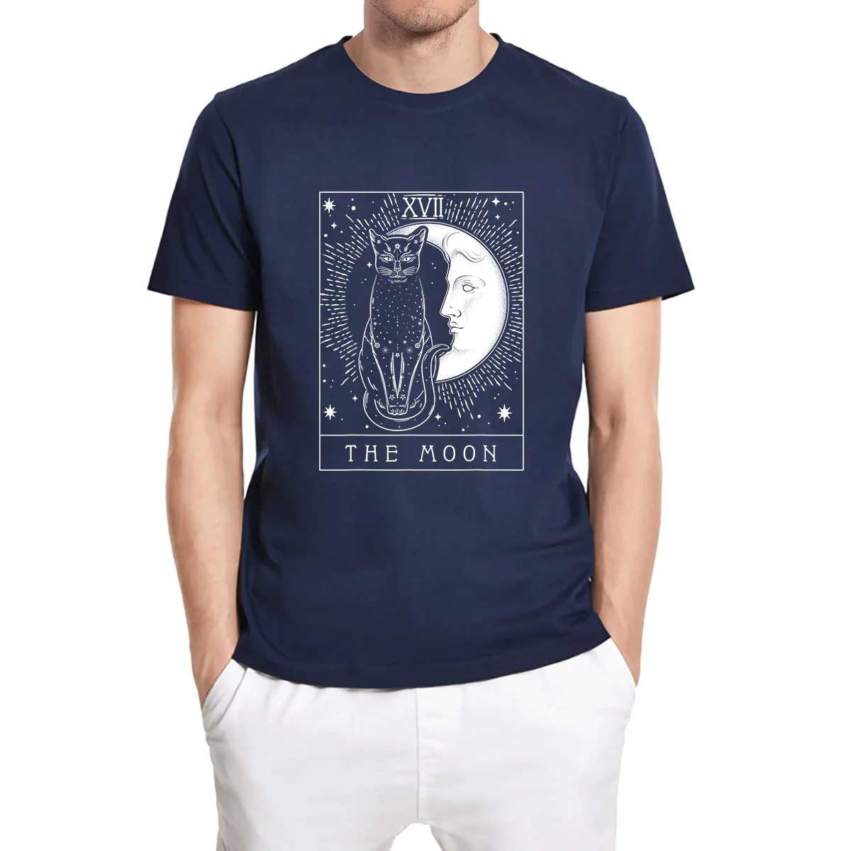 Tarot Card Crescent Moon And Cat Graphic Cat Lovers Shirt Funny Unisex Short Sleeve T-Shirt Harajuku Tops Oversized Cotton Tee
Tarot Card Crescent Moon And Cat Graphic Cat Lovers Shirt Funny Unisex Short Sleeve T-Shirt Harajuku Tops Oversized Cotton Tee