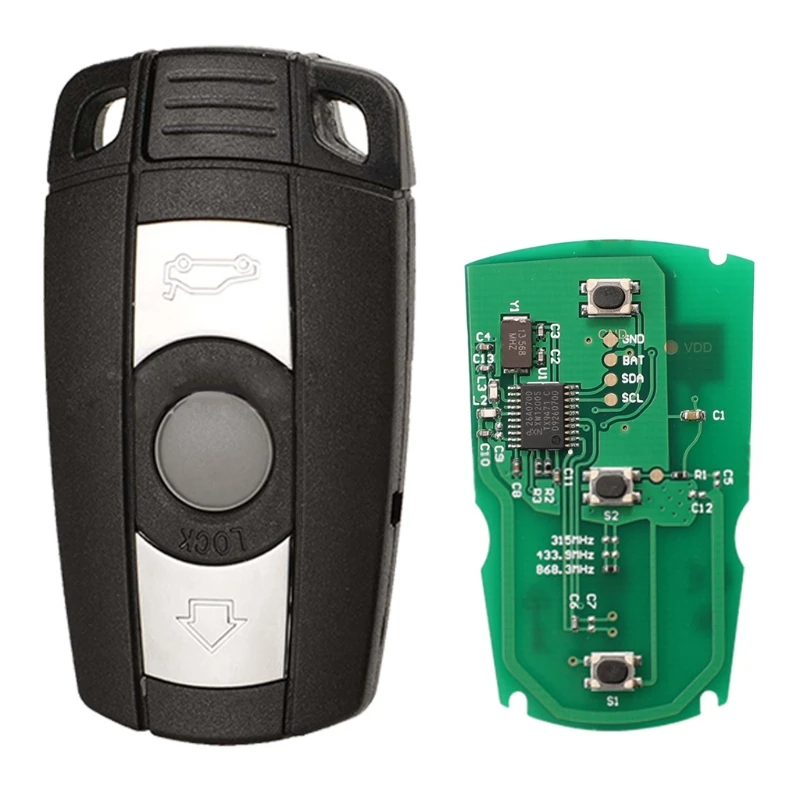 315/433/868MHz Car Remote Control Keys Compatible with 1/3/5/7 Series CAS3 X5 X6 Z4 Emergency Spare Keys T21E 
315/433/868MHz Car Remote Control Keys Compatible with 1/3/5/7 Series CAS3 X5 X6 Z4 Emergency Spare Keys T21E